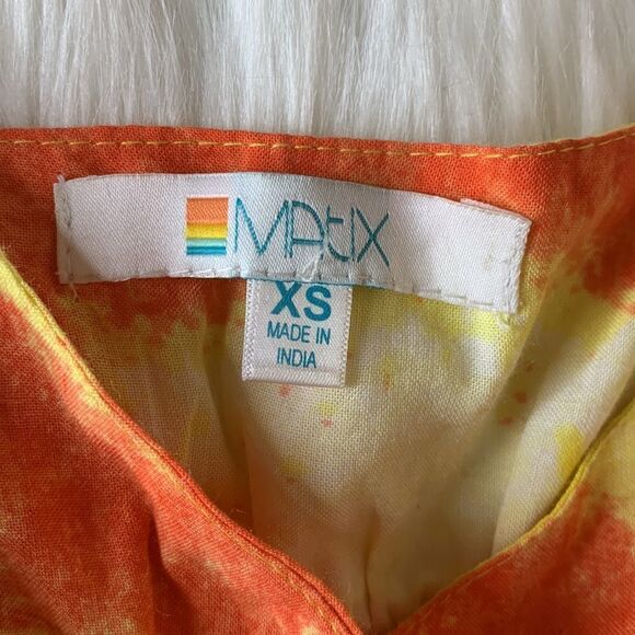Matix Orange & Yellow Tie Dye Stripe Tank Size XS - Picture 7 of 10